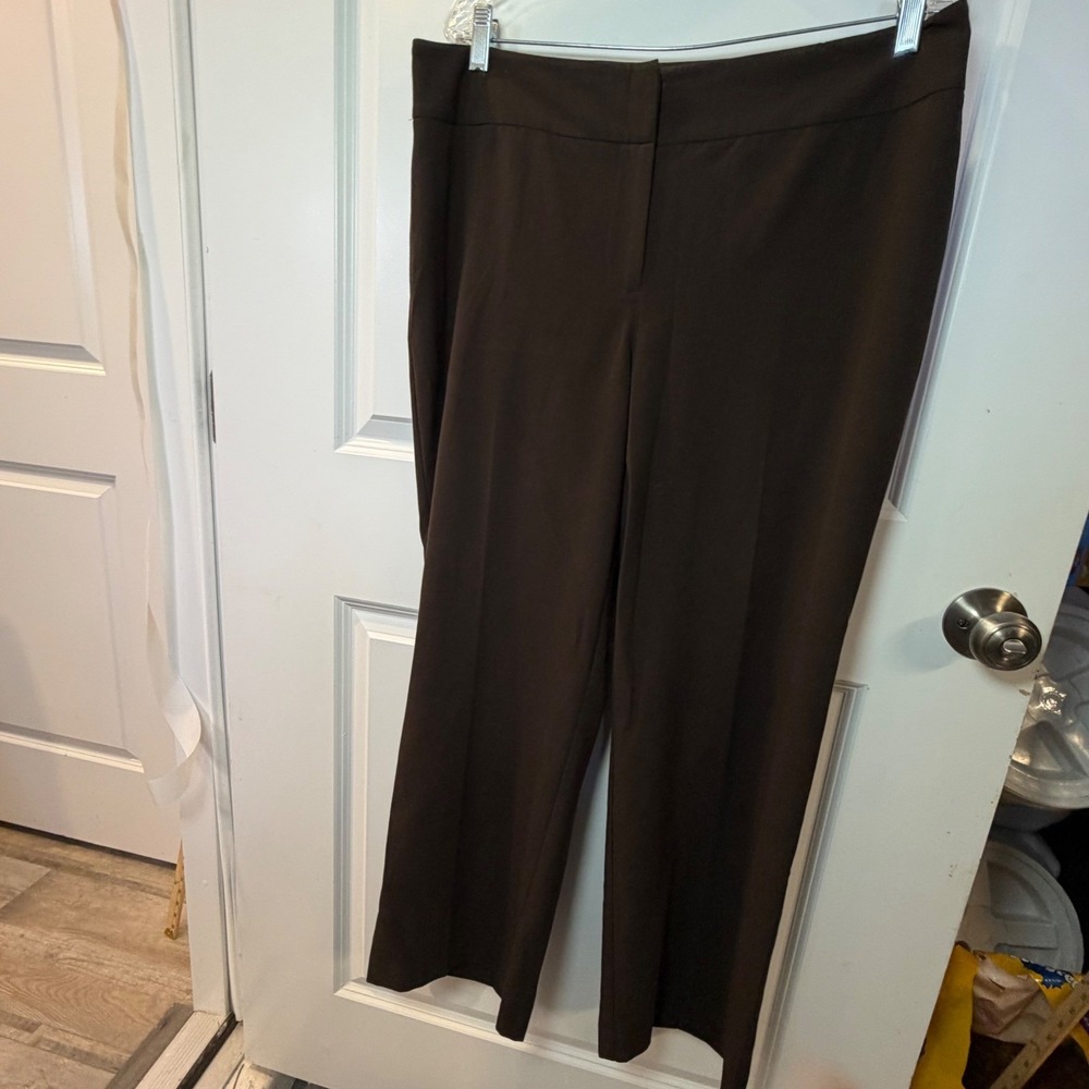 Chico's Women Trousers Wide Leg Stretch Brown Size 2.5 Short